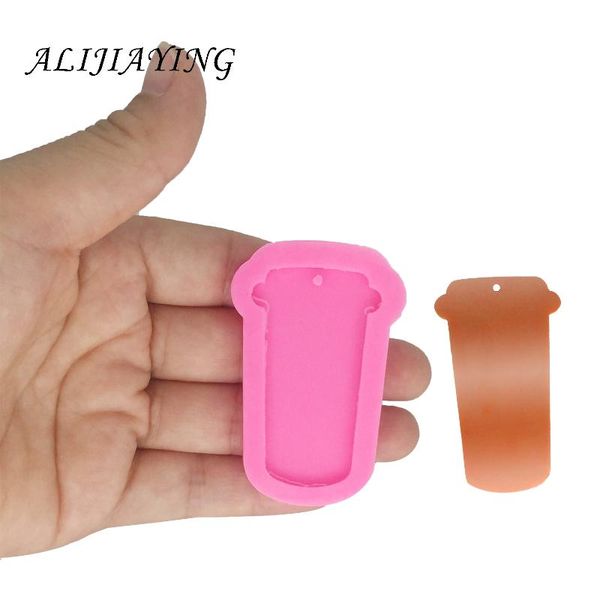 

shiny diy cup shape silicone mold for keychains resin mold for 3d crafts tools 0051