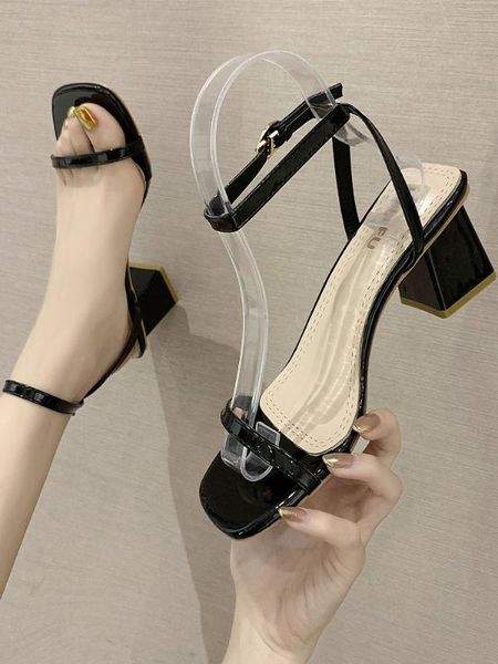 

beige heeled sandals clear heels 2020 summer sale of women's shoes buckle strap open toe espadrilles platform all-match black