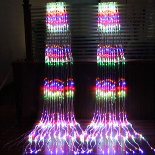 

3x2m waterfall light string led light string holiday decoration merry christmas happy new year wedding party decoration light eu plug