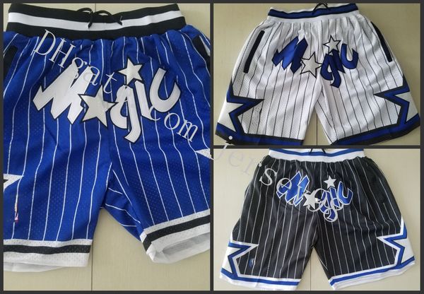 

orlando magic men 1997-98 just don green nba men basketball shorts, Black