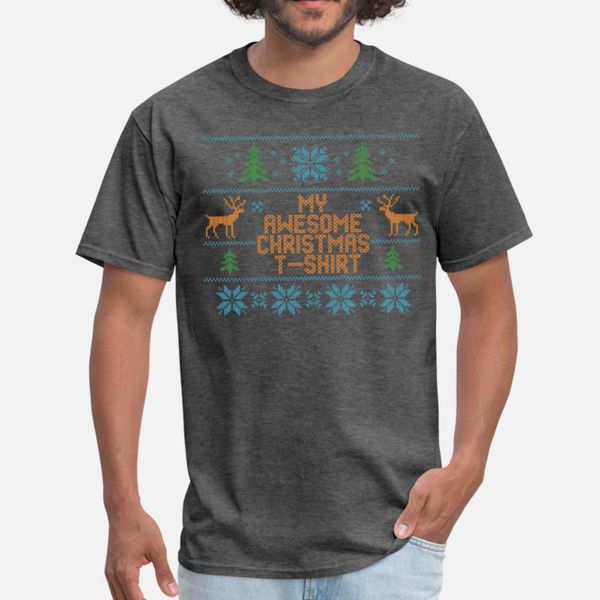 

my awesome christmas design t shirt men designing 100% cotton round collar homme interesting funny casual summer style pictures shirt
