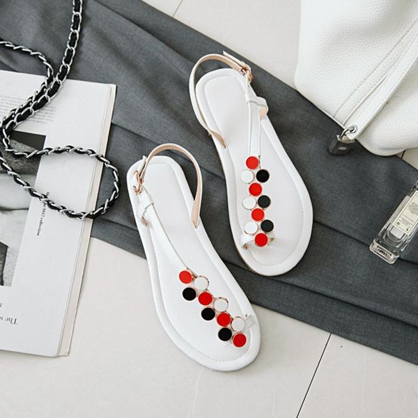 

flat square heel sandal, sweet casual summer lady's sandal with open toes and metallic finish with buckle, Black