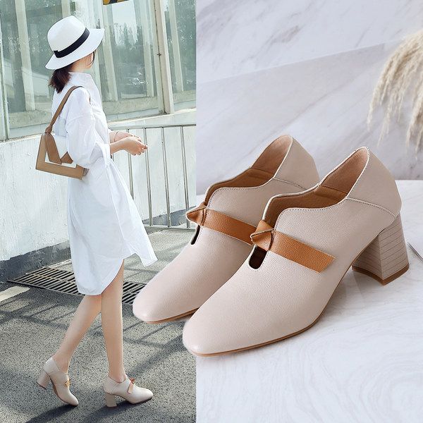 

dress shoes period and the han edition joker grandma thick with bowknot mary jane to restore ancient ways small leather, Black