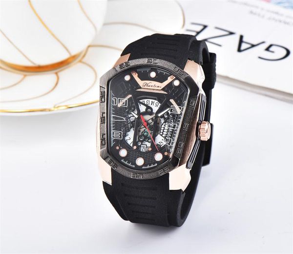 

new 19 phantoms warrior men's watches fashion brand luxury watch casual rubber strap men sports wristwatches, Slivery;brown