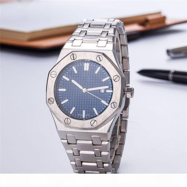 

2019 luxury watch aip quartz movement mens watch fashion designer wristwatches stainless steel case orologio di lusso, Slivery;brown