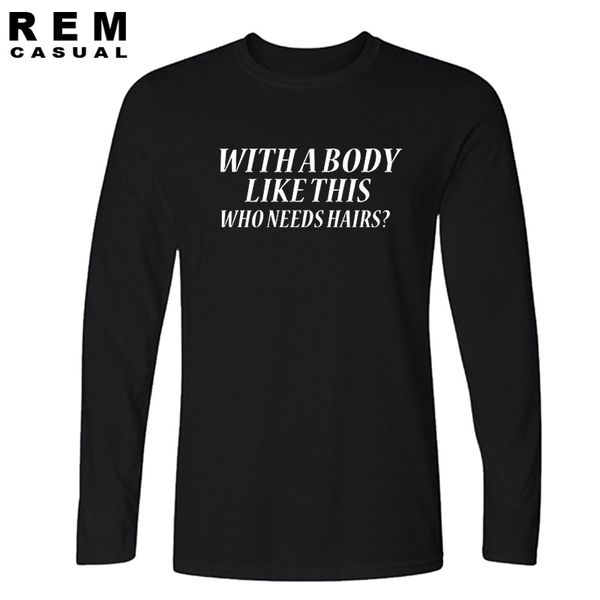 

new body like this funny printed bald hair dad t shirts long sleeve o neck fashion cotton male t-shirts