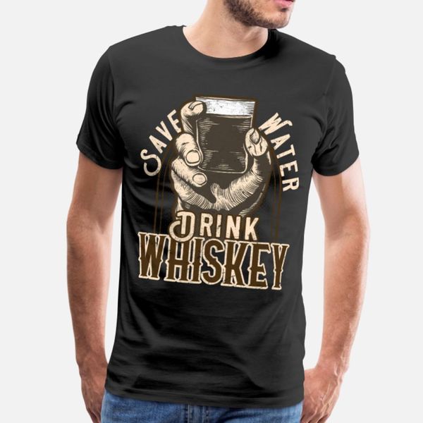 

vintage drink whiskey slogan t shirt men loose 100% cotton s-xxxl gents loose casual spring outfit shirt