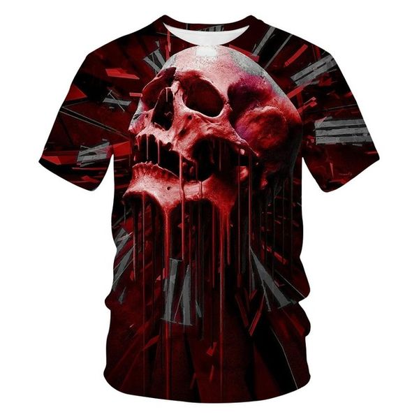 

summer skull wolf summer hipster anime homme 3d print shirts kawaii comics humor men clothing