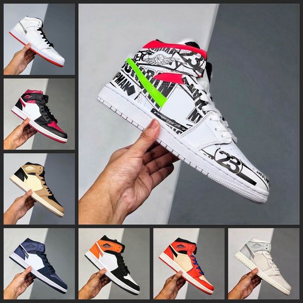 

njm1a 2020 jumpman 1 1s high og travis scotts chicago unc basketball shoes rasta se neon metallic purple cement cavs fiba trainers sneakers