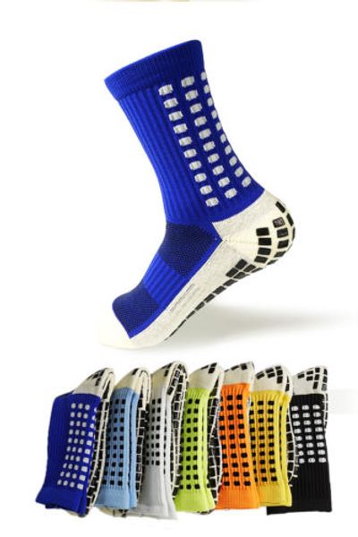 

hirigin new anti slip soccer cotton running sport socks absorb sweat, Black