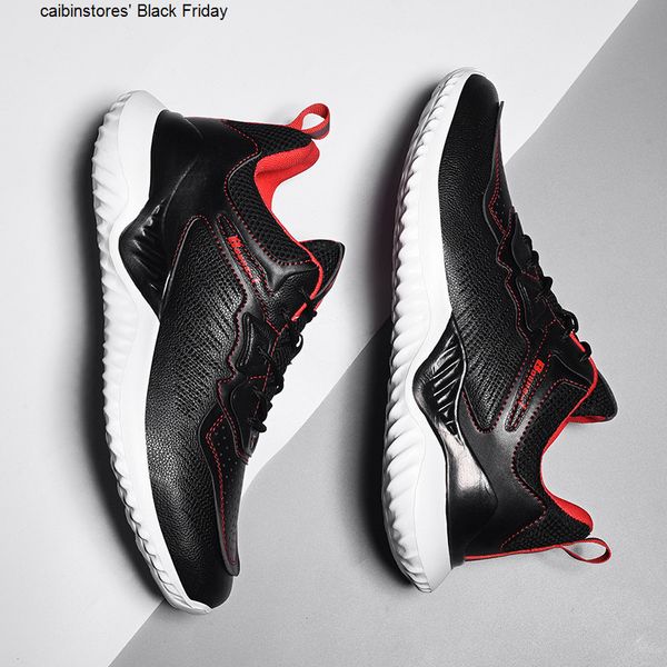 

xmas pu leather sneakers men 2020 spring light breathable running sport shoes outdoor walking sneakers men hard-wearing krasovki, Black;brown