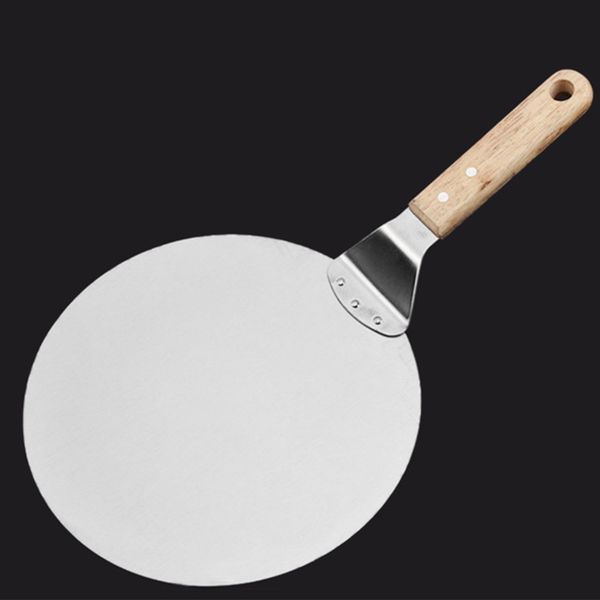 

baking tools pizza scraper spatula stainless steel wooden handle cake server