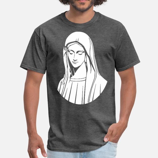 

mary mother of god t shirt men designs cotton round neck original gift comical summer style natural shirt