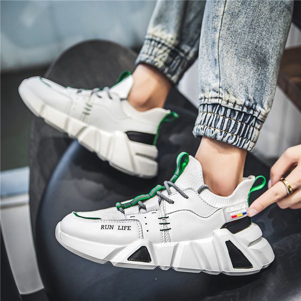 

fashion men casual shoes comfortable street trend men sneakers original luxury walking shoes hard-wearing, Black