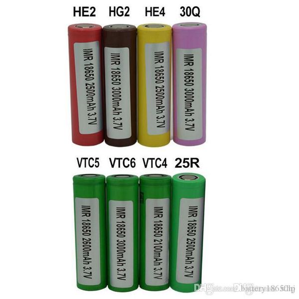 

cgjxs500pcs battery vtc4 vtc5 vtc6 he2 he4 hg2 25r 30q 18650 inr battery 2100mah 2500mah 2600mah 3000mah 3 .7v rechargable lithi