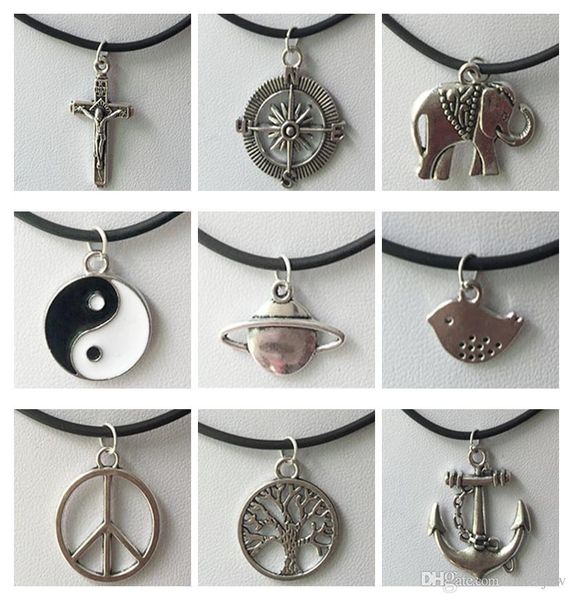 

Statement Necklaces Anchor Leaves Gossip Hand Steering Geometry Necklace Jewelry Compass Circle Round Pendants Necklaces