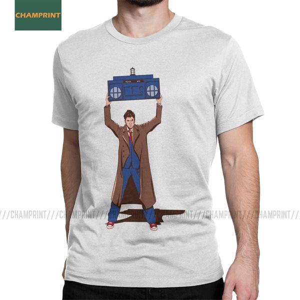 

say allons-y doctor who men t shirts tardis bad wolf dalek whovian gallifrey timelord blue box tees short sleeve t-shirts cotton