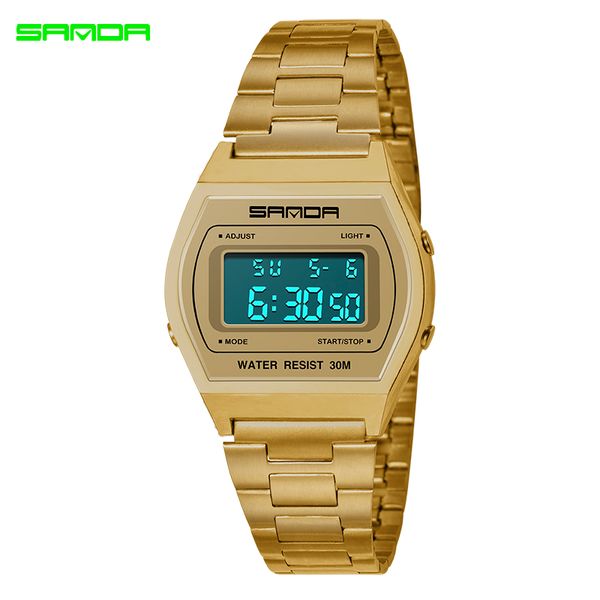 

2020 new sport watch for men brand electronic led digital wristwatch fashion gold silver couple shours relogio masculino, Slivery;brown