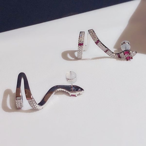 

Full diamond snake earrings classic personality fashion trend ladies earrings free shipping flash dance party gift noble