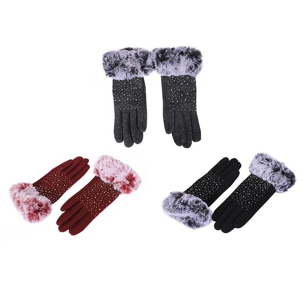 

five fingers gloves gloves, women winter outdoor sports touch sn warm, Blue;gray