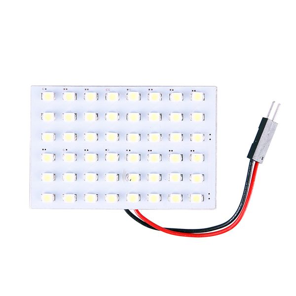

12v 48 smd led panel car interior light bulb t10 dome ba9s adapter white