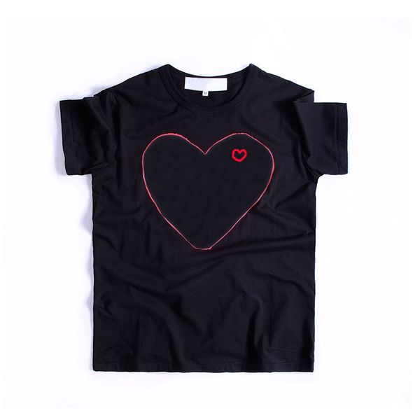 

2020 men t shirt mens fashion red heart lovers printed t shirt for men hip-hop solid color short sleeve womens tees s - xl, White;black