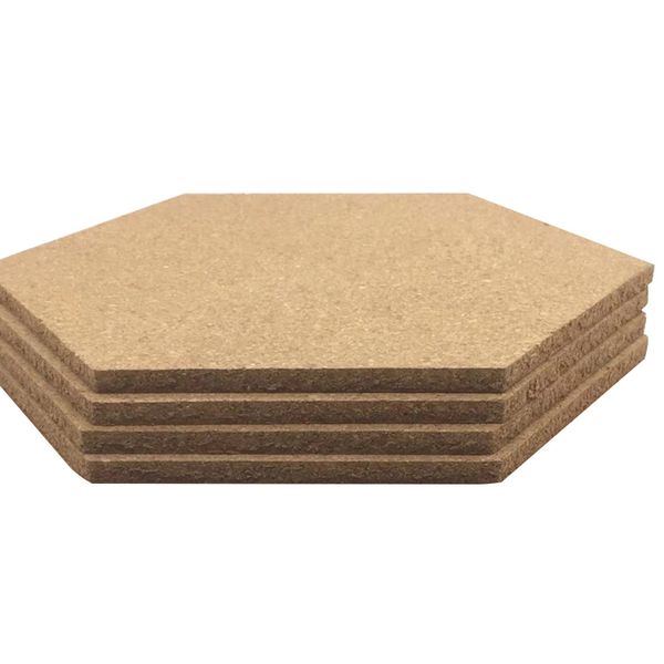 

4pcs cork board wall message decoration p background home wood self adhesive