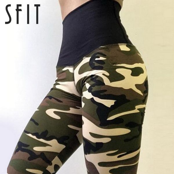 

2020 new fashion camouflage slim pants sports fitness high waist women's yoga pants workout gym leggings fitness hip, White;red