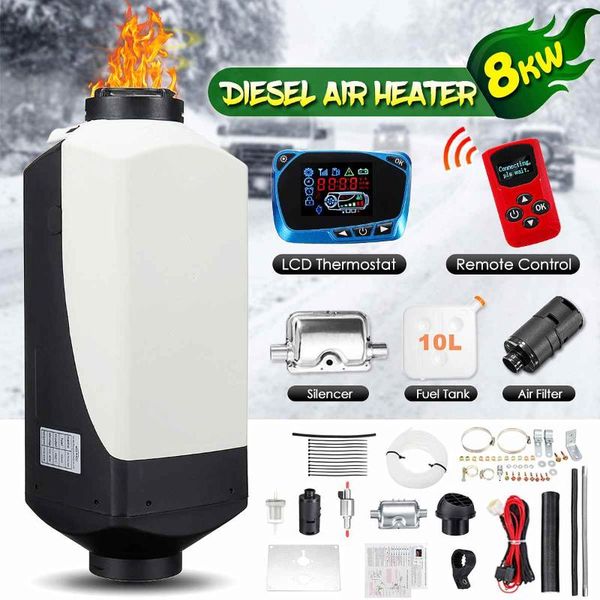 

12v 5kw car heater air diesels heater parking kit with remote control lcd monitor for rv van trailer trucks boat