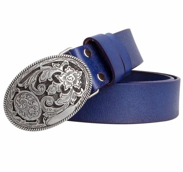 

wholesale leather belt arabesque pattern women genuine leather belt retro palace pattern jeans belt for04, Black;brown