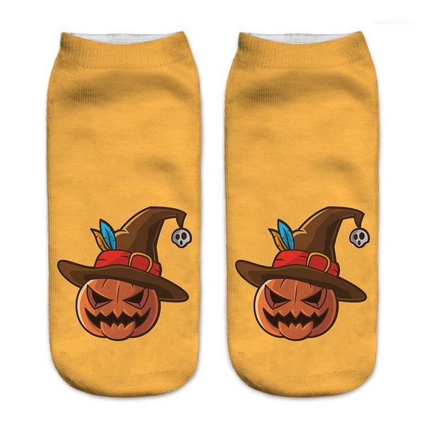 

breathable short socks casual hosiery multiple styles halloween series womens designer underwear 3d printed womens socks, Black;white