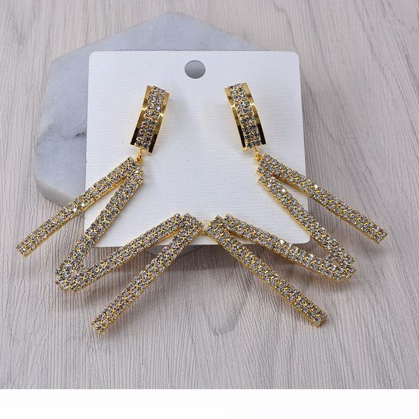 

m letter earrings long paragraph simple fashion rhinestones pearl earrings gold&silver earring gift for woman