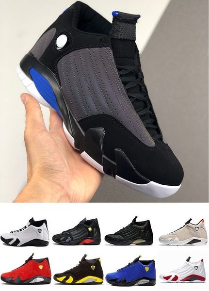 

2020 designer 14s basketball shoes varsity royal red reverse sports trainer ferrar last sblack toe basket ball sneaker des chaussures, Black