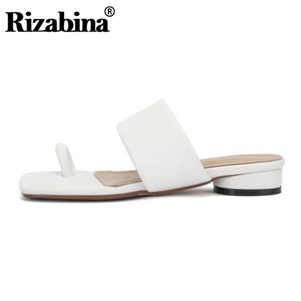 

rizabina new women sandals real leather flat heels woman summer shoes fashion vacation daily ladies slippers footwear size 34-43, Black