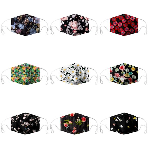 

многоразовая маска пыли маски путешествие ветрозащитная езда маски дышащего дизайнер печатных масок # 471, Black