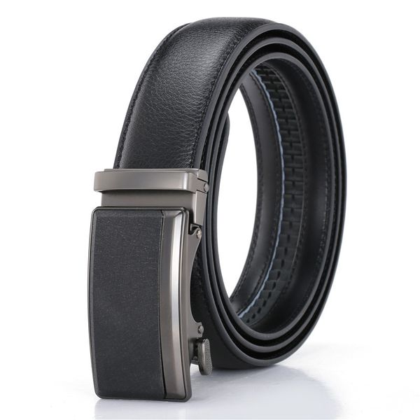 

fashion business male men's belts belts for men genuine leather cowskin black belt automatic buckle, Black;brown