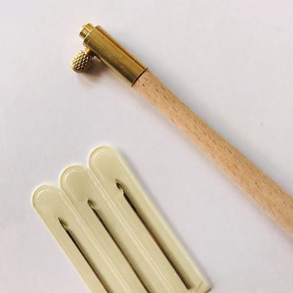 

embroidery diy durable tambour crochet hook french craft wooden handle metal