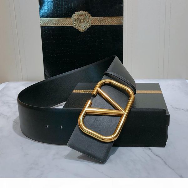 

2019 new fashion lady belt leather lady belt with box size 70mm, Black;brown