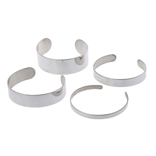 

10pcs titanium blank stamping bracelet diy leather cuff bangles jewelry making, Black