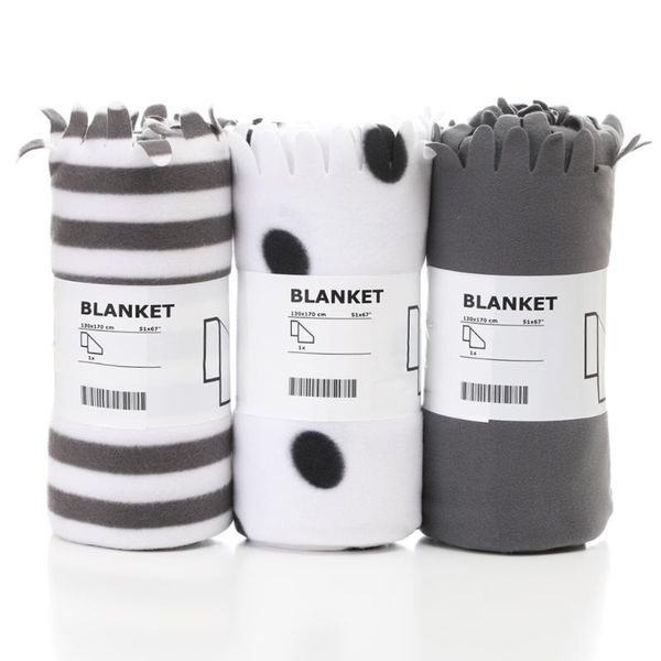 

fleece blanket 130x170cm double-sided travel air blanket newborn swaddle baby kids bedding set baby boys girl blankets