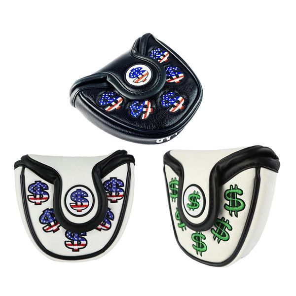 

3x golf putter cover customized pu leather waterfproof with closure