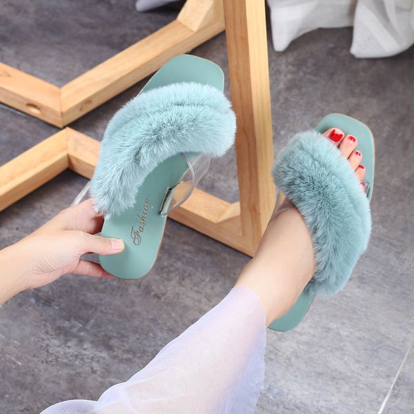 

cross plush slippers korean style comfortable warm pure color indoor women simple autumn winter temperament slipper, Black