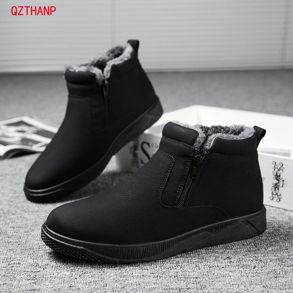 

мода мужчины низкий голеностопного мужчины boots flat голеностопного зима осень повседневная обувь martin мехом мужской boots suede footwear, Black