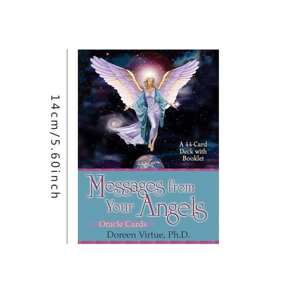 

44pcs messages from your angels tarot cards english divination fate oracle card family party entertainment board game tarot card yxlcjd