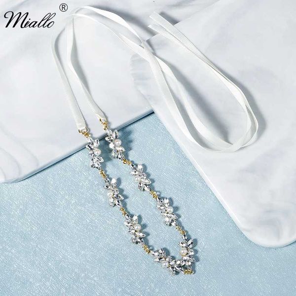 

miallo fashion flower rhinestone headband for women hair accessories prom gold color hair jewelry trendy prom headpiece gifts, Golden;silver