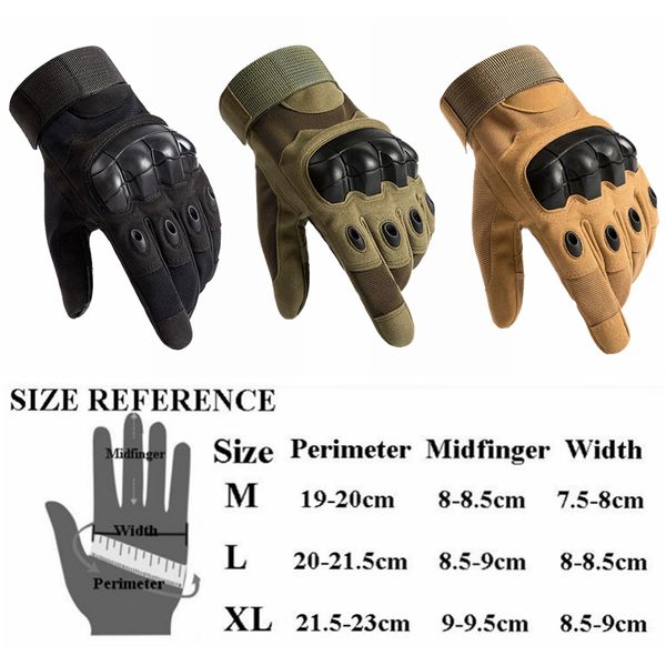 New Army guanto tattico guanto da esterno con dita intere guanti sportivi antiscivolo 3 colori 9 dimensioni per opzione