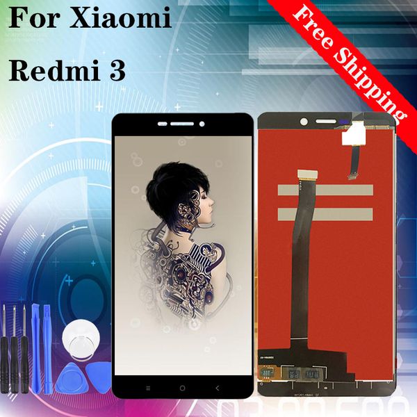 

5.0" lcd for xiaomi redmi 3 lcd display touch screen digitizer assembly replacement black white