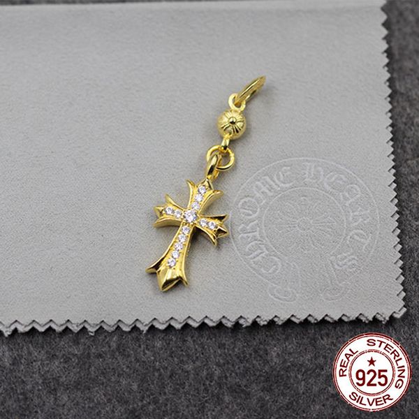 

925 sterling silver pendant jewelry punk wind wild letter cross retro hip-hop personality fashion couple style to send a gift