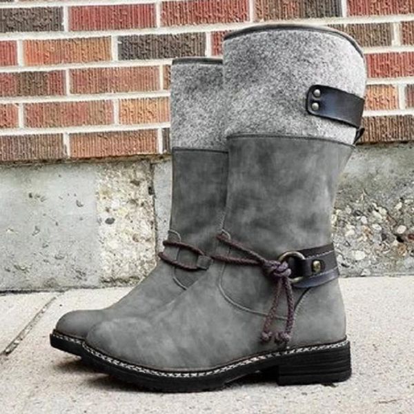 

shoes woman fashion boots zapatos de mujer knee high boots women fashion buckle high heel winter warm snow shoe, Black