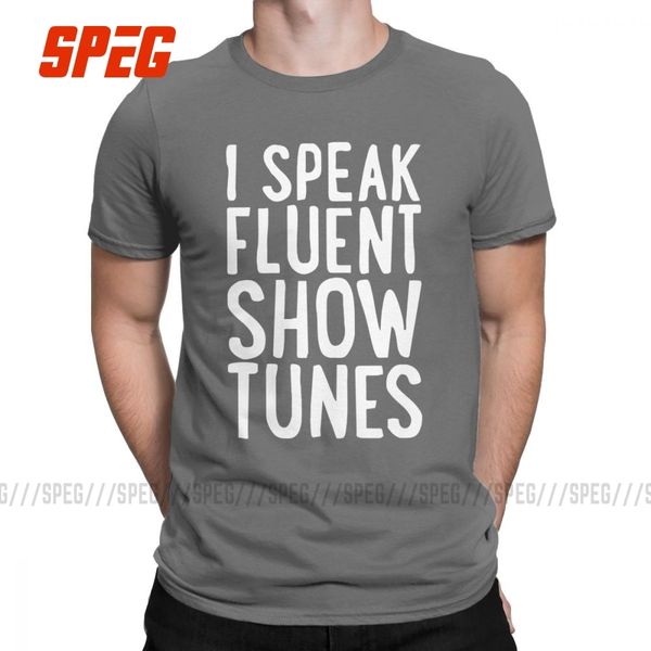 

мужские футболки i speak свободный показать tunes casual 100% хлопок юмор тройники с коротким рукавом смешные шутки цитатой тенниска crewnec